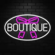 Boutique Sign for Business Displays | LED Flex Neon | 30"W x 17"H x 1"D