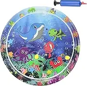 Générique Pet Water Bed, Colourful Kid Play Mat with Inflator, Inflatable Sensory Beds, 39.37 x 39.37 inches, Portable Compact Versatile Ideal for Hot Weather Relief and Outdoor Use
