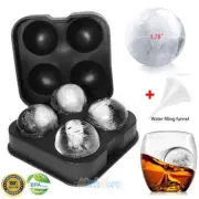 Silicone ICE Ball Maker 4 Round Sphere Tray Cube Mold Whiskey Cocktails Party US