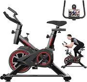 Magnetic Exercise Bike, Stationary Bikes for Home, Ultra-Quiet Indoor Bike with Heart Rate Monitoring & Smart Fitness App & Digital Display & 350 lbs Capacity