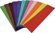 Rainbow Crepe Paper 12 Sheets, 500 mm x 2.5 Metre Size, Assorted