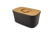 Joseph & Joseph 37cm Bread Bin Storage Container w Cutting Board Lid Black