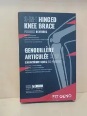 FIT GENO 3-IN-1 HINGED KNEE BRACE SIZE: MEDIUM BOXED