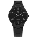 EROS CERES / 簡約時尚 羅馬刻度 日期 不鏽鋼手錶 鍍黑 / GQ34328BK-BK / 43MM