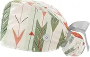 [YTYVAGT] 2-Pc,Gourd-Shaped Working Cap,Fisherman Hat with Buttons and Cotton Sweatband,Vintage Style Feather Arrow