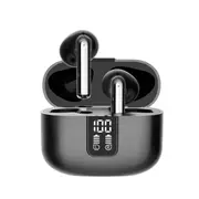 064 Digital Bluetooth Earphones with Dual Label Noise Reduction for Sports Wireless Bluetooth Earphones -black