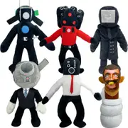 6pcs Skibidi Plush Collection - Fun Toilet & Speaker Man Toys for Collectors