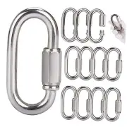 Quick Link 12 Pack, 2.28 Inch M6 Chain Link Stainless Steel 304 D M6, 12 Pack