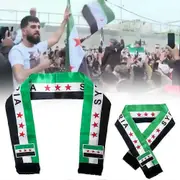 Syria Syrian Country Lightweight Flag Printed Style Scarf 135cm/53.14 inches As shown