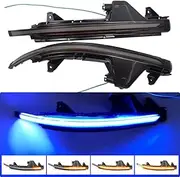 Side Rearview Mirror Dynamic LED Turn Signal Light Indicator For A-udi A7/S7/RS7 4G8 2011 2012 2013 2014 2015 2016 2017 (Yellow)