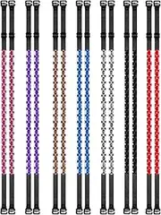 [PQIQP] Women's Replacement Bra Strap Rhinestone Invisible Elastic Adjustable Removable Shoulder Straps Tops Dress Decoration Multi Color 5Pairs /Pack