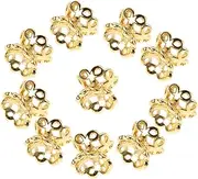 [SAFIGLE] 10pcs Bracelet Beaded Accessories Jewelry Jewelry Mountings and Settings Caps for Spacer Beads Gold Ornament Caps Spacer Spacers for Bracelets Copper Golden