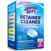 120 Retainer and Denture Cleaning Tablets (4 Months Supply) - Cleaner Removes Pl