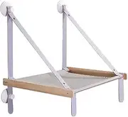 Pet Cat Hammock Window Bed - Foldable Wooden Hanging Shelf for Cats and Dogs with Suction Cups - Ideal Pet Sleeping Solution