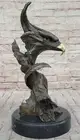 Art Deco Bronze Sculpture Falcon Eagle Statue Figurine Bird Figure Wild Life NR