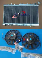 For Nissan N14 GTIR SR20DET / Pulsar N15 1991-1999 Aluminum radiator + 2* fans (for: Nissan)