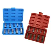 10Pcs/Set Car Spline Bit Socket XZN 12 Point MM Triple Square Tamper
