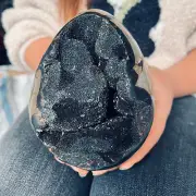 4.62LB Natural Dragon Septarian Geode Quartz Cluster Crystal egg Healing 2100g