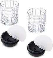 Whiskey Glasses, Ultra Clear Scotch Glass, Elegant Old Fashioned Luxury Bourbon Cognac Drinking Cups, Set of 2