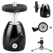 1/4" Screw 360° Rotation Ball Head Tripod Mount with 3/8" to 1/4" Screw Adapter