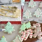 15 Pieces Pressable Biscuit Cutter Stamped Embossed Cookie Cutters for Christmas