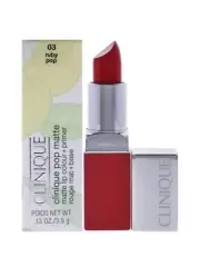Clinique Pop Matte Lip Colour + Primer - # 03 Ruby Pop New Boxed