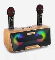 MASINGO Presto G2 Karaoke Machine/Portable Bluetooth Singing-Wood -Sealed