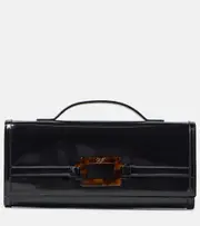 [Roger Vivier] Roger Vivier Belle Vivier leather clutch One Size black