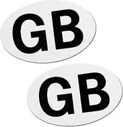 GB Magnetic P Plates Sticker For Car Window Great UK Plate Travel Europe No Melting No Blow Off No Scratch Magnetic Plate Badge Oval (Pack of 2 - White Oval - GB Magnetic Plate)