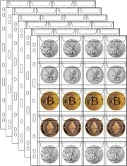 MUDOR 200 Pocket Coin Pages for Collectors, Standard 9-Hole Coin Collection Page