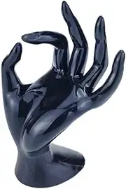 Eidoct Hand Jewelry Display Holder OK Shape Mannequin Hand Bracelet Ring Holder Jewelry Display Jewelry Stand for Home Organization & Black