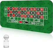 JIESITE Poker Table Top 71" X 36" Portable Roulette Table Mat Noise Reduction,with Carrying Bag and Roulette Balls for Roulette Games