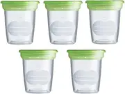 [MAM] Set of 5 Milk and Food Containers - Durable and Sterilisable - Made from BPA and BPS Free Plastic