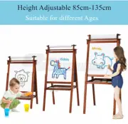 Childrens Kids Foldable Wood Easel Art Painting Magnetic Chalk Board White Board