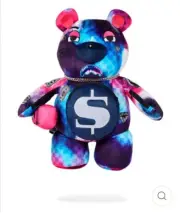 SPRAYGROUND METALLIC TYE DYE BEAR BACKPACK