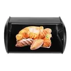 HB0 (Black)Large Capacity Stainless Steel Bread Box Holder Bin Container