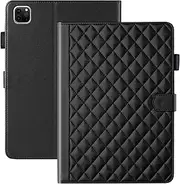Rosbtib Case for iPad Air 11-inch 2025/2024, Stylish PU Leather for iPad Pro 11 4th/3rd/2nd/1st Generation Cover with Card Holder, Stand Function with Pen Holder for iPad Air 5/4 Case 10.9 Inch- Black