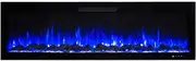 Rocco Series Electric Fireplace Heater, Wall Mounted or Recessed Design with 10-Colour Flame Effect, Thermostat, Remote & Touch Panel Control (60)