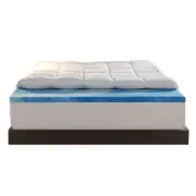 Queen Memory Foam Mattress Topper 4 Inch with Cooling Gel and Pillow Top