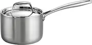 Tramontina Tri-Ply Clad Stainless Steel 1.5-Quart Sauce Pan with Lid, Induction-Ready, Dishwasher-Safe, NSF-Certified, Made in Brazil