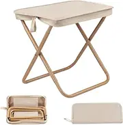 Camping Stool Foldable Folding Stool Portable Foldable Stool 28 cm Fishing Stool Outdoor Folding Chair Small Footstool with Bag Load Capacity up to 220 lbs Folding Stool for Fishing, Picnic, Hunting