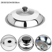 Kitchen Tools Pot Lid Wok Lid 36CM 38CM Pot Lid Stainless Steel With Knob 28CM