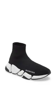 Balenciaga Speed 2.0 LT Sock Sneaker in Black/White/Black at Nordstrom, Size 11Us