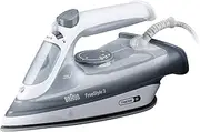 Braun FreeStyle 3 FI3164GY, Steam Iron with Precision Tip, FreeGlide 3D Technology, 180 g/min, SuperCeramic Plate, Auto Shut-off, 270 ml Tank, 2400W, Grey