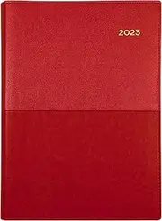 Collins Vanessa Week To View 2023 Diary, Size A4, Red