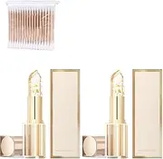 Transferproof Color Changing Lipstick, Mood Lipstick, Gold Foil Color Changing Lipsticks Long Lasting 24 Hours Moisturizing, Color Changing Lipstick for Women (2PCS)