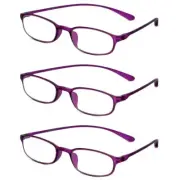Calabria 718 Flexie Oval Reading Glasses +5.00 Violet (3pack) Men/Women Bendable