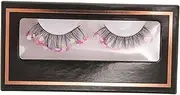 LIFKOME 1Pair Fluffy Colored Eyelashes Decorative False Lashes for Parties Weddings Festivals Lightweight Individual Curl Lash Clusters for Dramatic Eye Enhancements
