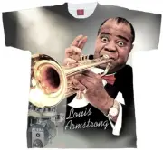 LOUIS ARMSTRONG T-SHIRT, MILES DAVIS, DIZZY, ELLA, BILLIE HOLIDAY, JAZZ, TRANE