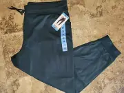 Womens 32 Degrees Heat Deep Peacock Green Blue Tech Sweats Jogger Pants 3X